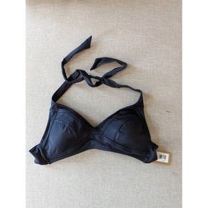 Title Nine Black Set It And Forget It Halter Bikini Top Womens Small NWT